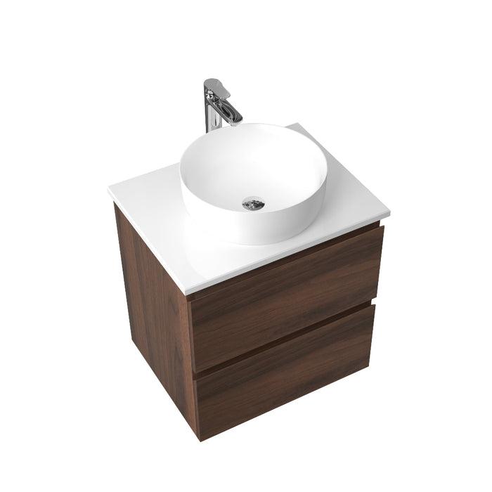 Avia 600mm Walnut Wall Hung Vanity