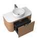 Ronda 1200 Curved Desert Oak Fluted Wall Hung Vanity - Acqua Bathrooms
