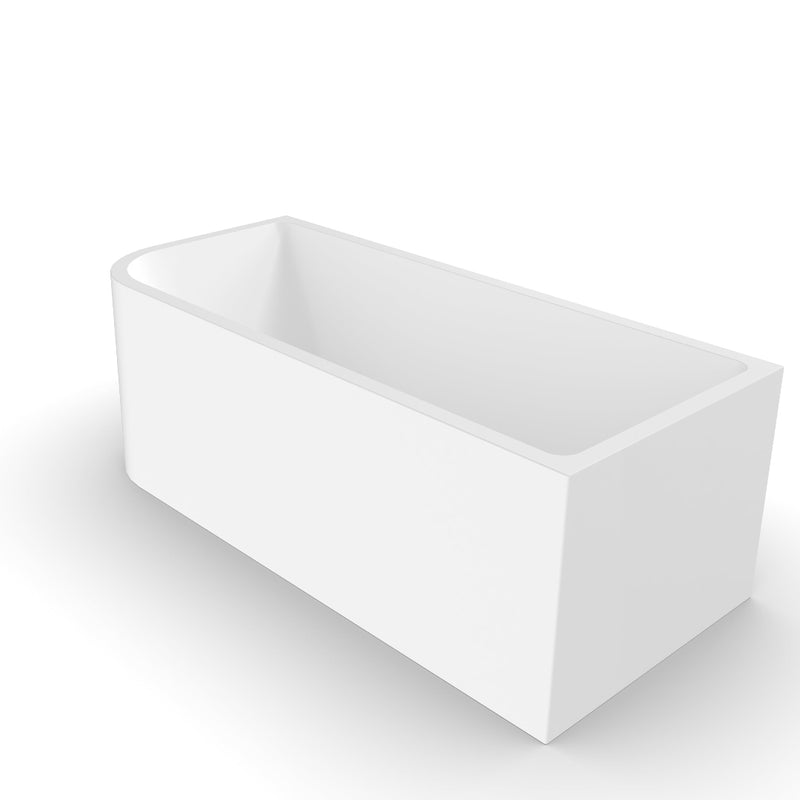 Modra 1700 Gloss White Right Corner Fit Freestanding Bath Tub - Acqua Bathrooms