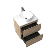 Avia 600mm White Oak Wall Hung Vanity - Acqua Bathrooms