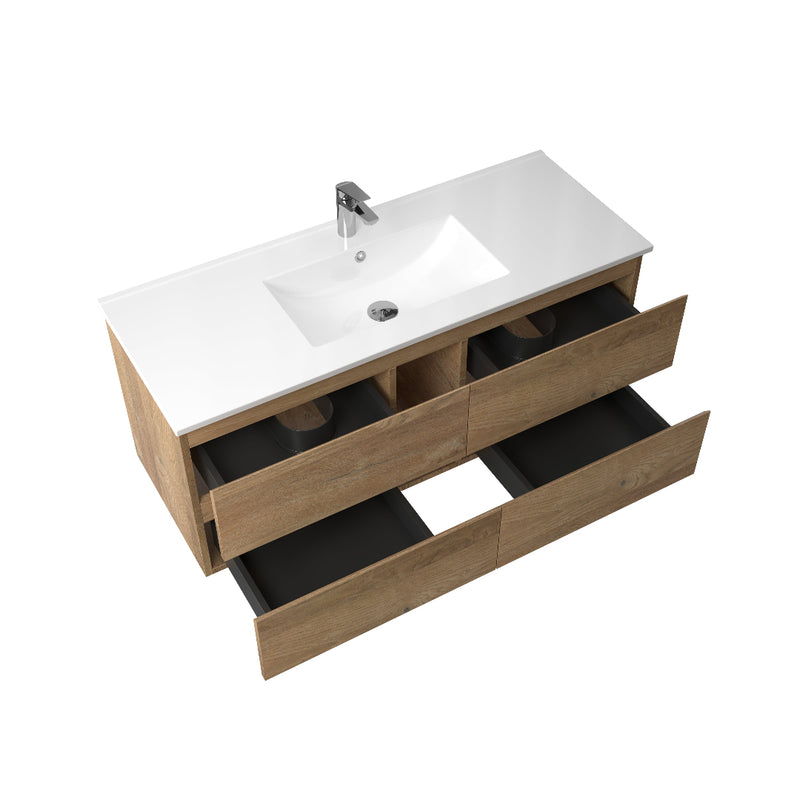 Avia 1200mm Natural Oak Wall Hung Vanity - Acqua Bathrooms