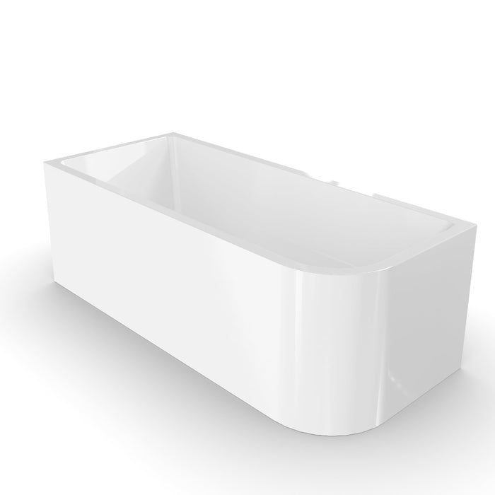 Modra 1700 Gloss White Left Corner Fit Freestanding Bath Tub - Acqua Bathrooms