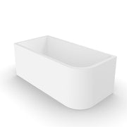 Modra 1500 Matte White Left Corner Fit Freestanding Bath Tub - Acqua Bathrooms