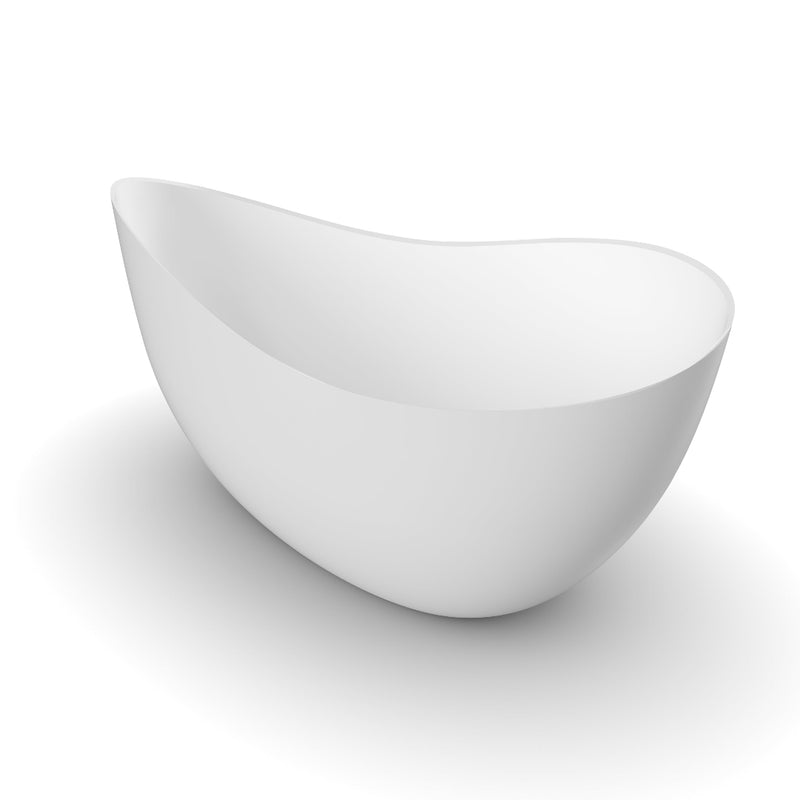 Wave 1800mm Matte White High End Designer Freestanding Bath - Acqua Bathrooms