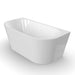 Cascade 1500mm Gloss White Back to Wall Freestanding Bath Tub - Acqua Bathrooms
