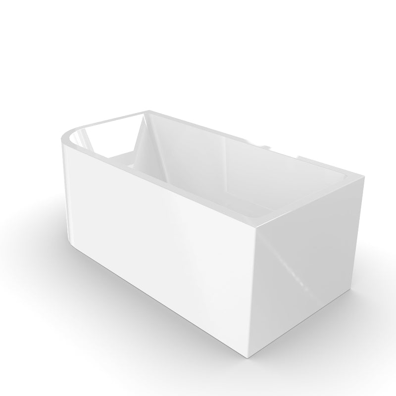 Modra 1500 Gloss White Right Corner Fit Freestanding Bath Tub - Acqua Bathrooms