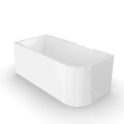 Modra 1500 Gloss White Left Corner Fit Freestanding Bath Tub - Acqua Bathrooms