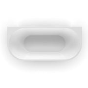 Cascade 1700mm Gloss White Back to Wall Freestanding Bath Tub - Acqua Bathrooms