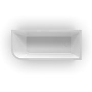 Modra 1700 Matte White Right Corner Fit Freestanding Bath Tub - Acqua Bathrooms