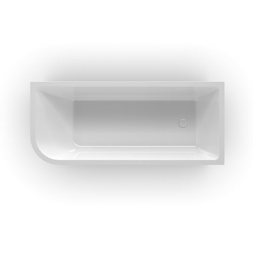 Modra 1700 Matte White Right Corner Fit Freestanding Bath Tub - Acqua Bathrooms
