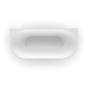 Cascade 1700mm Matte White Back to Wall Freestanding Bath Tub - Acqua Bathrooms