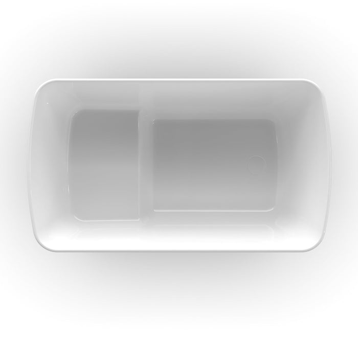 Kumo 1245mm Japanese Soaking Freestanding Bath Tub With Seat - Acqua Bathrooms