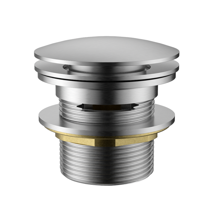 Brushed Nickel Overflow 40mm Bath Pop Up Waste