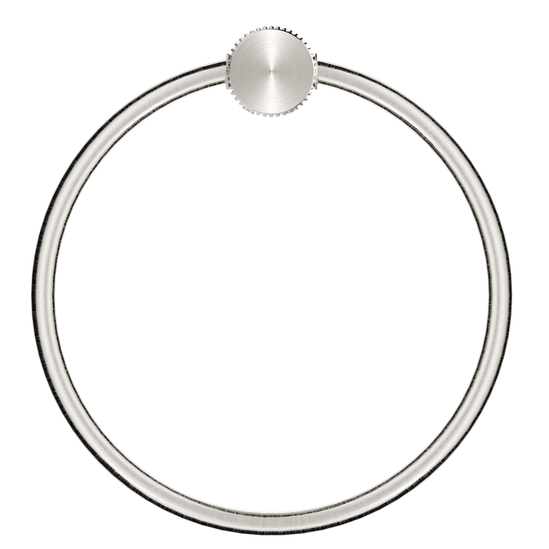 Mica Fluted Brushed Nickel Towel Ring