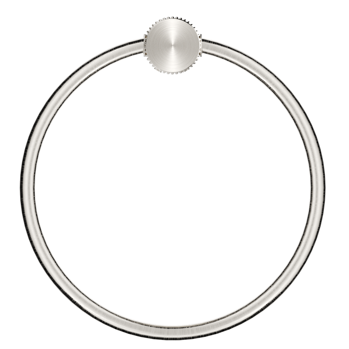 Mica Fluted Brushed Nickel Towel Ring