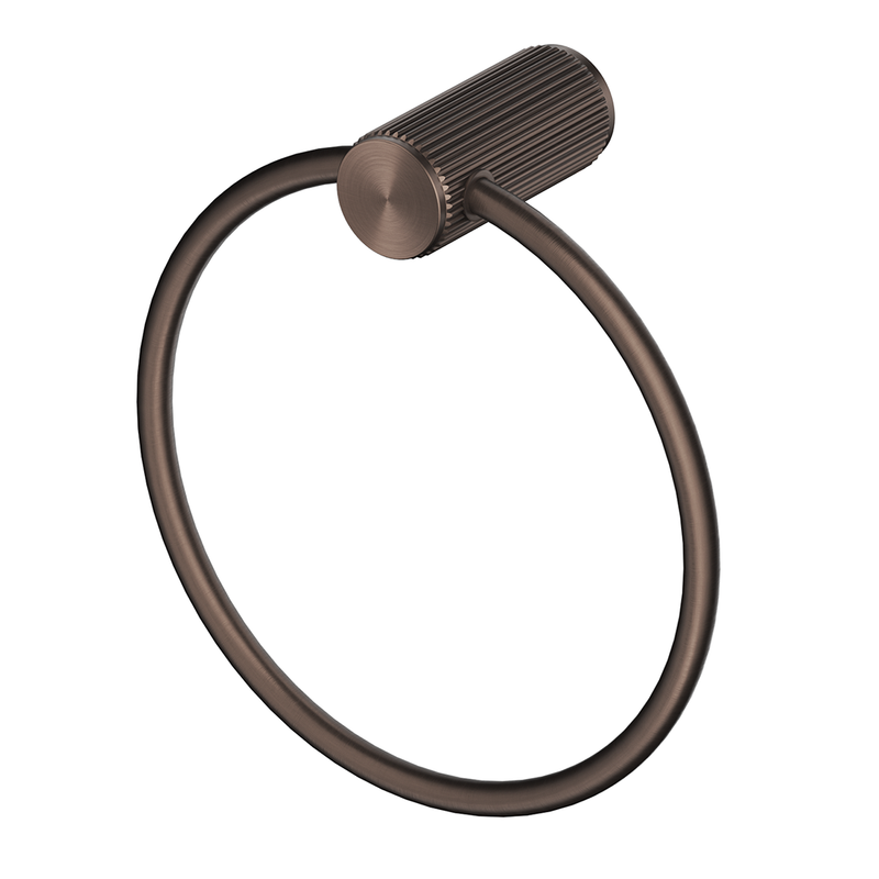 Mica Dusk Bronze Fluted Towel Ring
