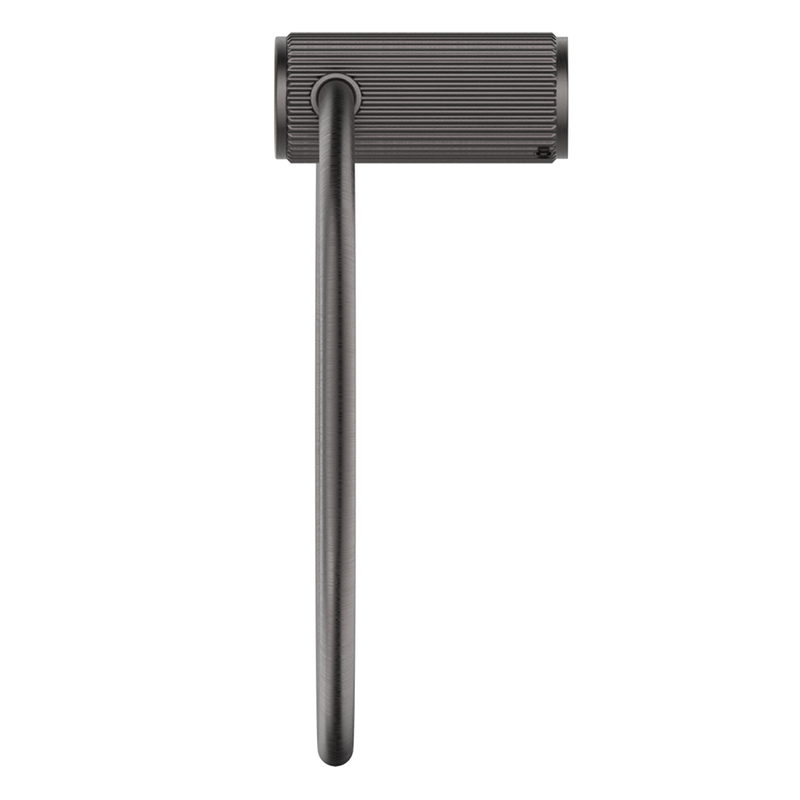 Mica Fluted Gun Metal Towel Ring
