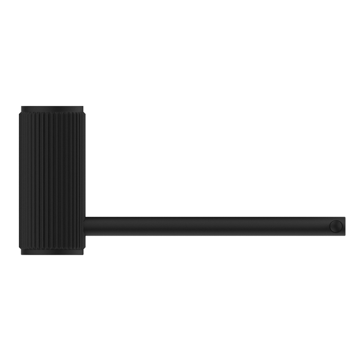 Mica Fluted Matte Black Toilet Paper Holder