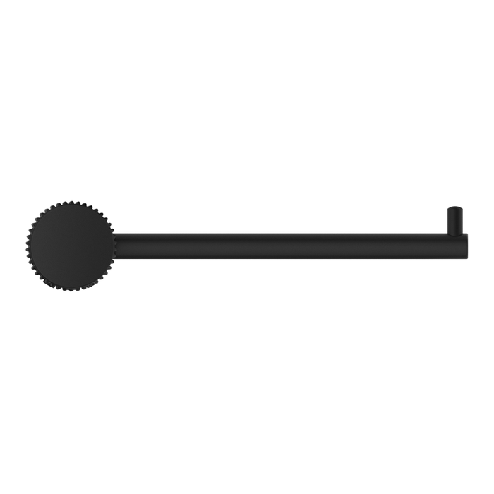 Mica Fluted Matte Black Toilet Paper Holder