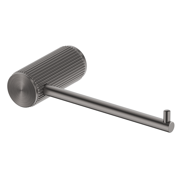 Mica Fluted Gun Metal Toilet Paper Holder