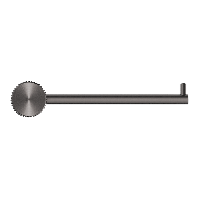 Mica Fluted Gun Metal Toilet Paper Holder
