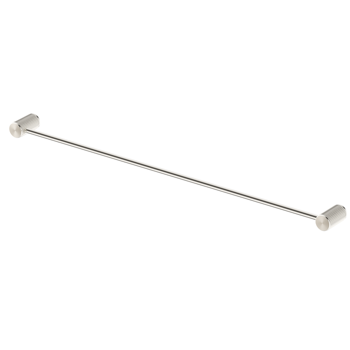 Mica Fluted Brushed Nickel Single Towel Rail - 800mm