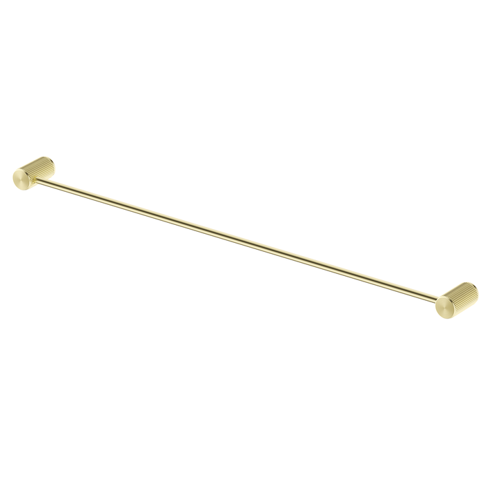 Mica Fluted French Gold Single Towel Rail - 800mm