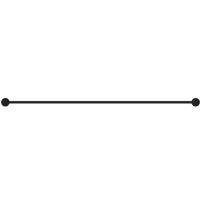 Mica Fluted Matte Black Double Towel Rail - 800mm
