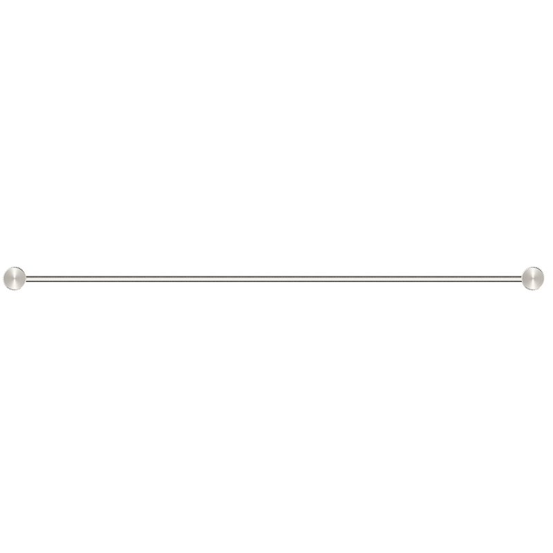 Mica Fluted Brushed Nickel Double Towel Rail - 800mm
