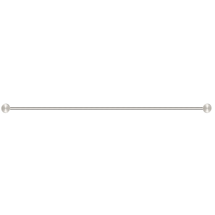 Mica Fluted Brushed Nickel Double Towel Rail - 800mm