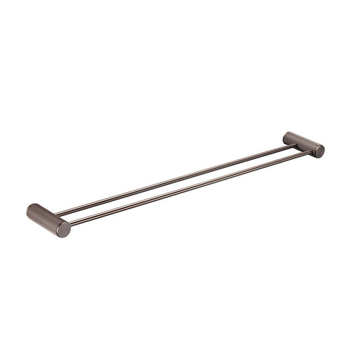Mica Dusk Bronze Fluted Double Towel Rail - 800mm - Acqua Bathrooms