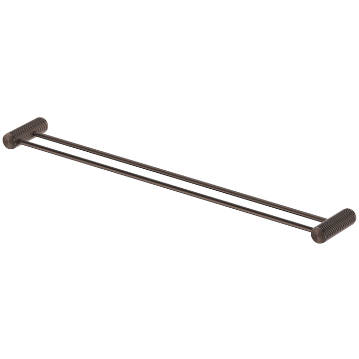 Mica Dusk Bronze Fluted Double Towel Rail - 800mm