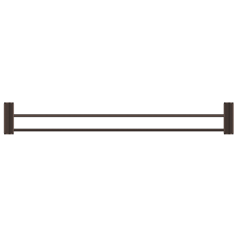 Mica Dusk Bronze Fluted Double Towel Rail - 800mm