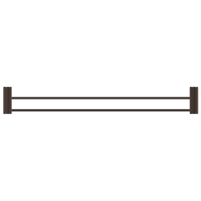 Mica Dusk Bronze Fluted Double Towel Rail - 800mm