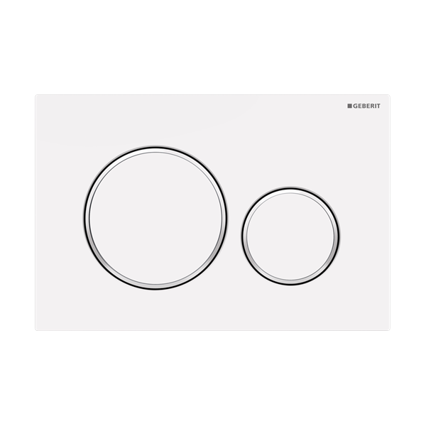 Geberit Voghera In Wall Toilet Suite Package - Matte White Round Button - Acqua Bathrooms