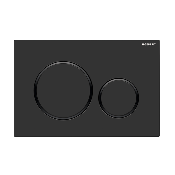 Geberit Voghera In Wall Toilet Suite Package - Matte Black Round Button - Acqua Bathrooms