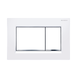 Geberit Sigma 30 Button - Square Gloss White with Chrome Trim - Acqua Bathrooms