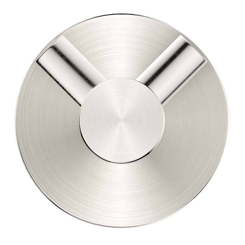 Mica Brushed Nickel Double Robe Hook