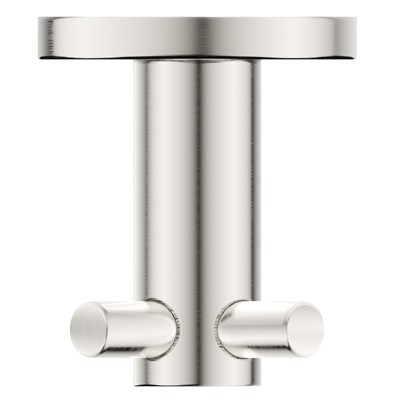 Mica Brushed Nickel Double Robe Hook