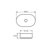 460mm Oval Matte Black Above Counter Basin - Acqua Bathrooms