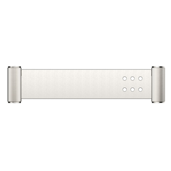 Mica Brushed Nickel Fluted Stainless Shelf - 400mm