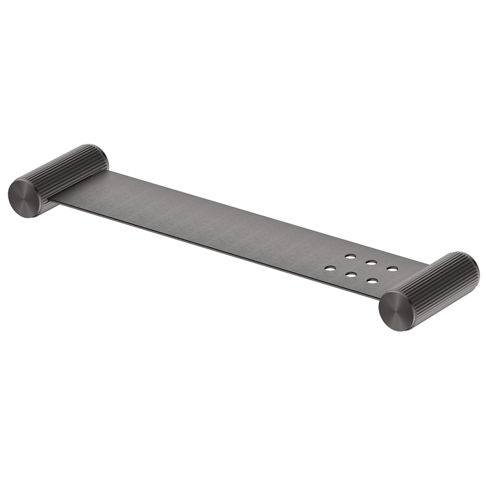 Mica Gun Metal Fluted Stainless Shelf - 400mm