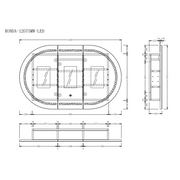 Ronda LED 1200mm Matte White Oval Shaving Cabinet - Acqua Bathrooms