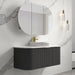 Infinity | Rio 1200 Curved Fluted Matte Black Wall Hung Vanity - Acqua Bathrooms
