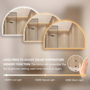Arched Touchless 1200 x 800 LED Mirror - Three Light Temperatures - Acqua Bathrooms