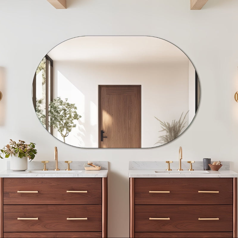 Oval Pill 1200 x 800 Polished Edge Mirror - Acqua Bathrooms