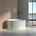 Ravella 1280mm Gloss White Round Freestanding Bath Tub - Acqua Bathrooms