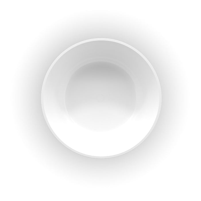 Ravella 1280mm Gloss White Round Freestanding Bath Tub - Acqua Bathrooms