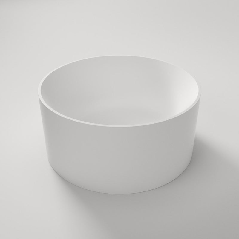 Ravella 1280mm Gloss White Round Freestanding Bath Tub - Acqua Bathrooms