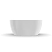 Delta 1300mm Gloss White Back to Wall Oval Freestanding Bath Tub - Acqua Bathrooms
